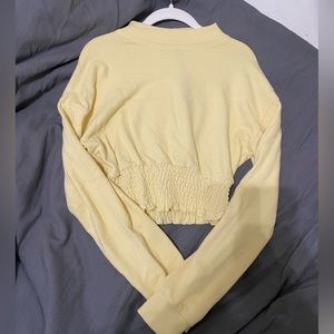 Yellow cropped sweater